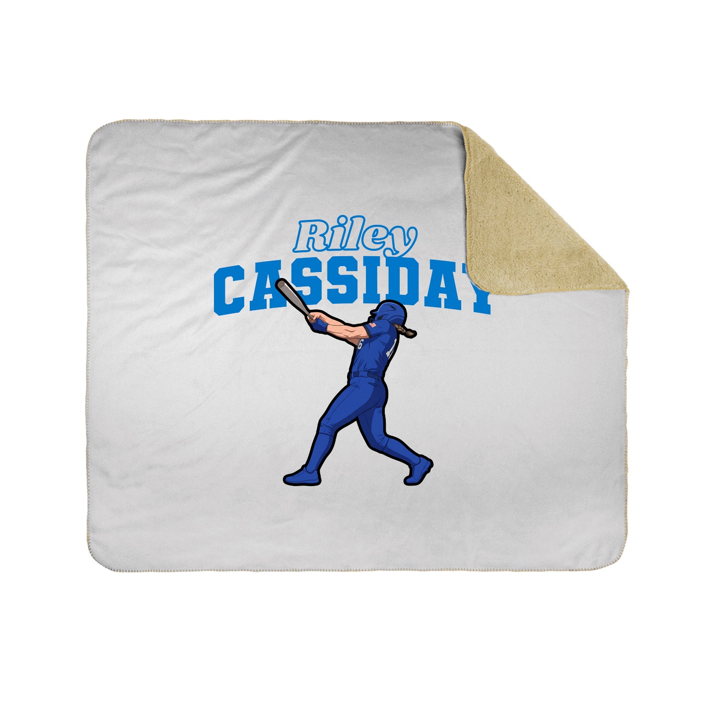 Throw Blanket — Name Arch in White
