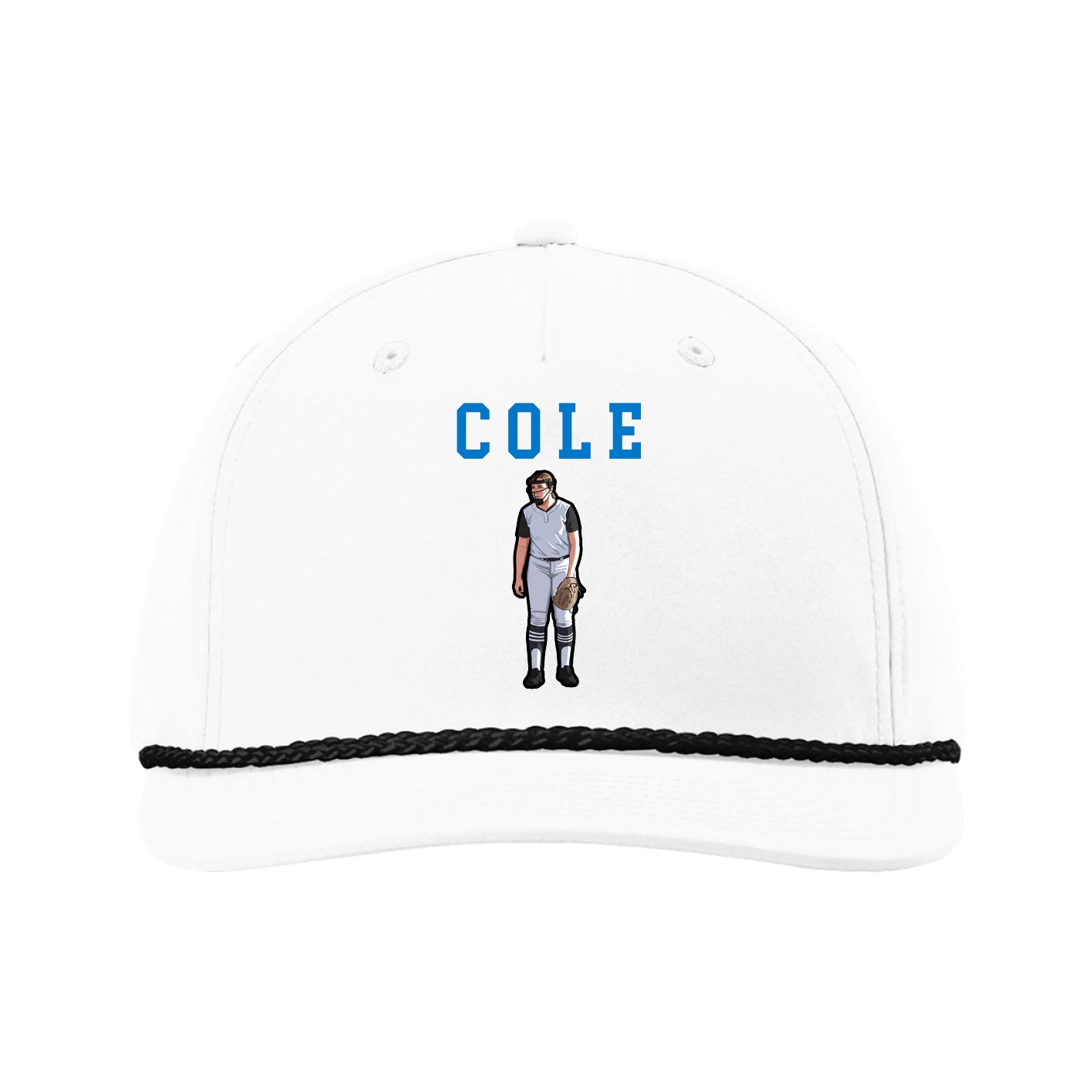 Five-Panel Classic Rope Cap — Shirsey in White