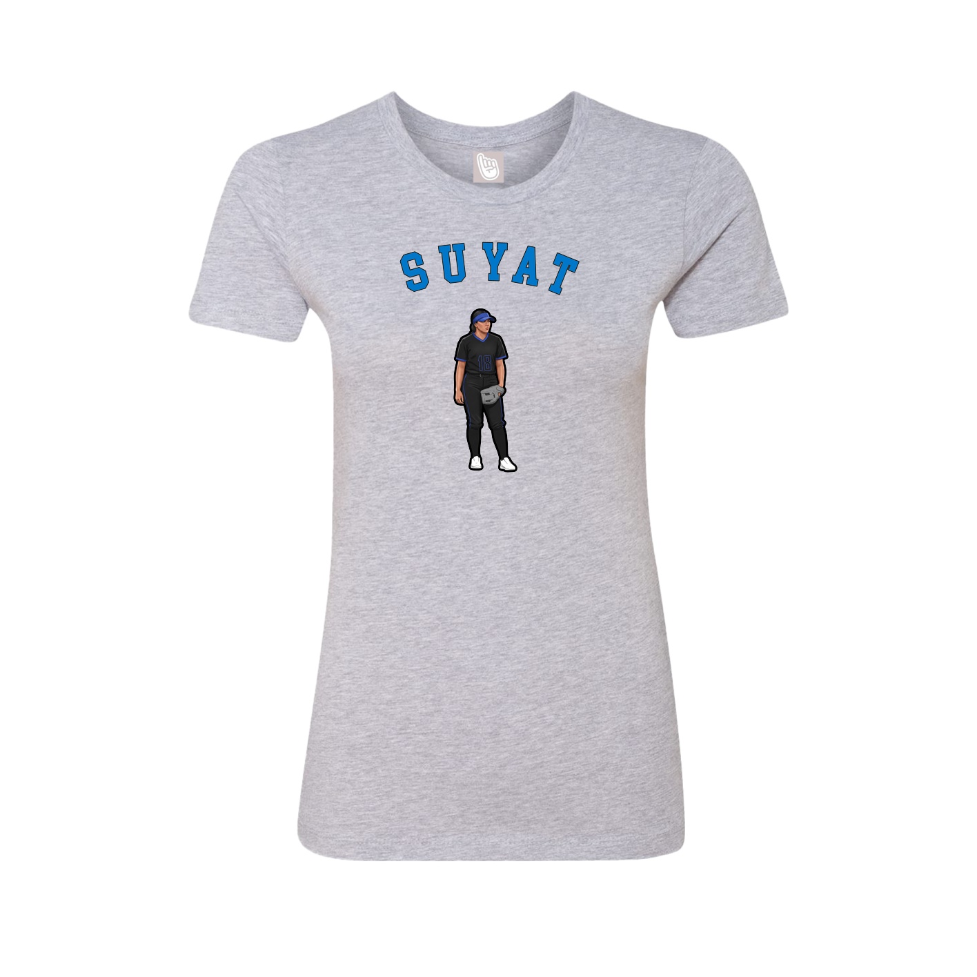 Fitted Women's Tee — Shirsey Arch in Grey