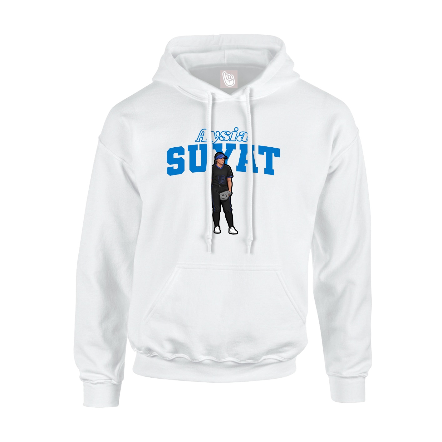 Hoodie — Name Arch in White