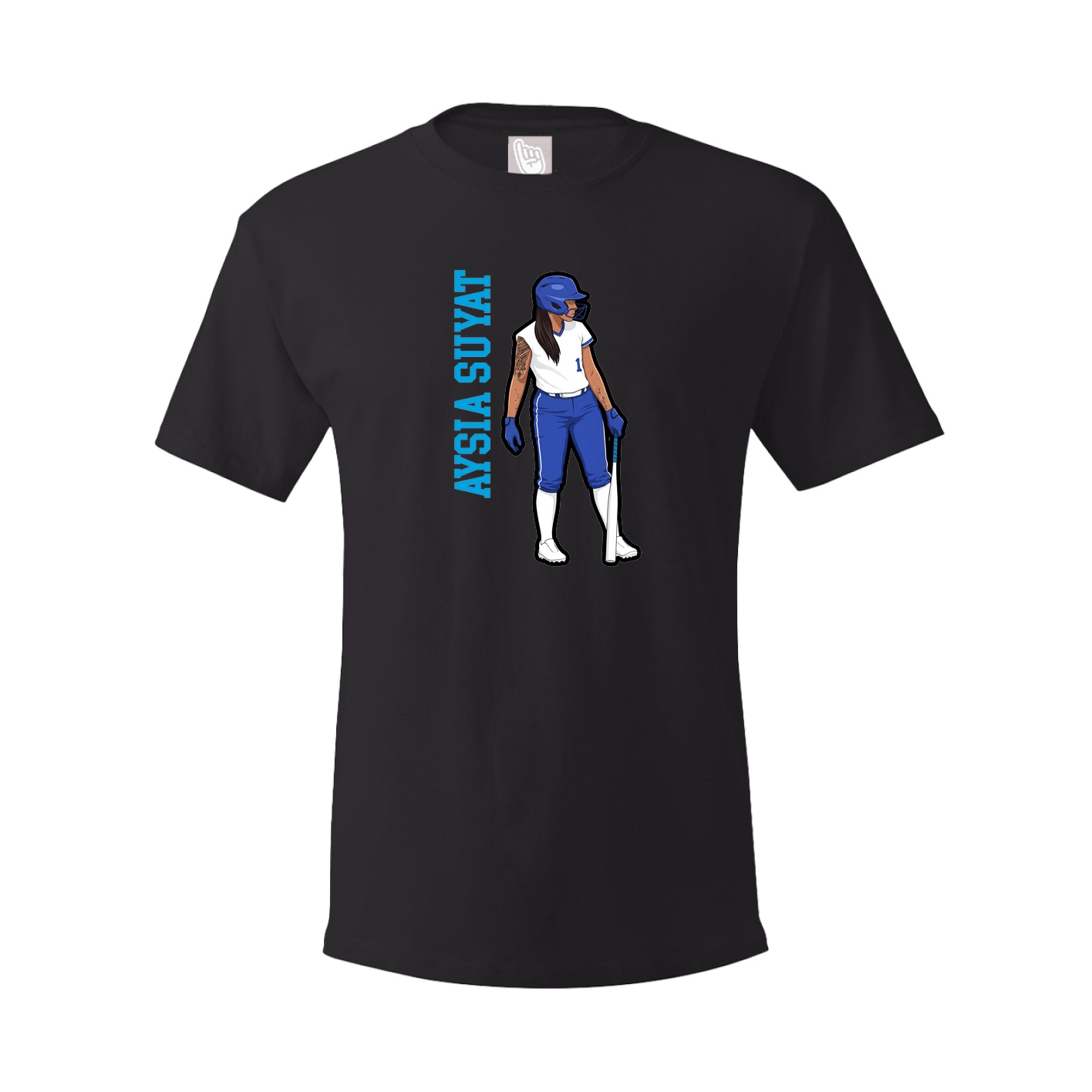 Youth Tee — Name Vertical in Black