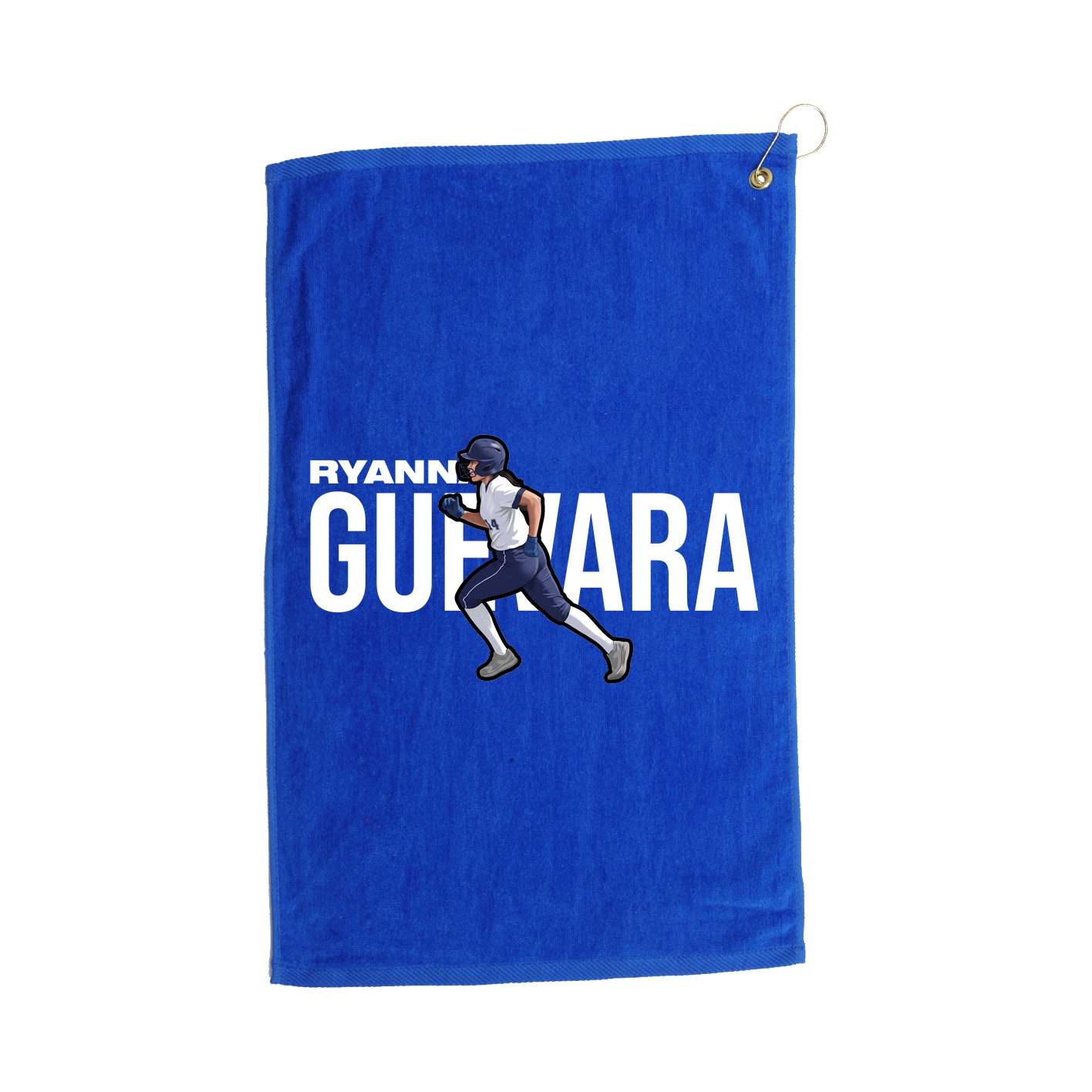 Golf Towel — Player Name in Royal