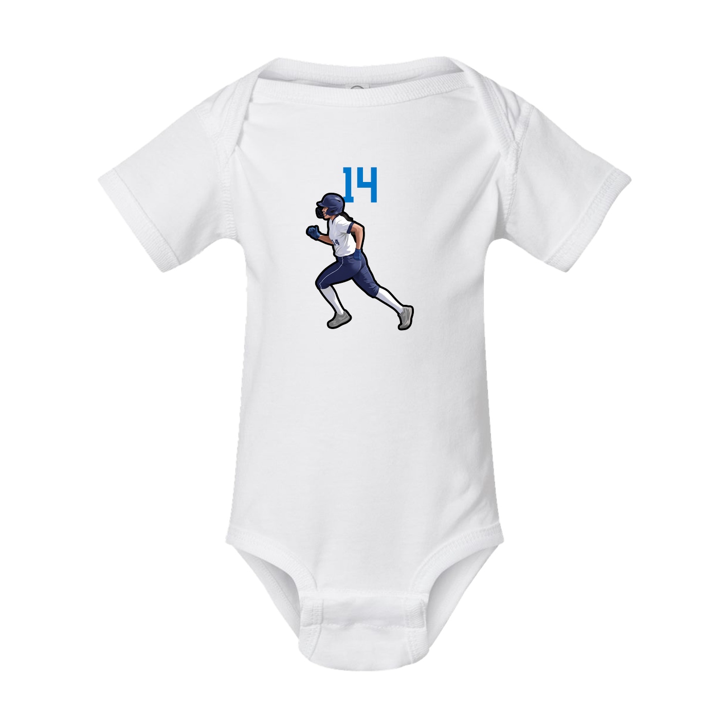 Baby Onesie — Number Top in White