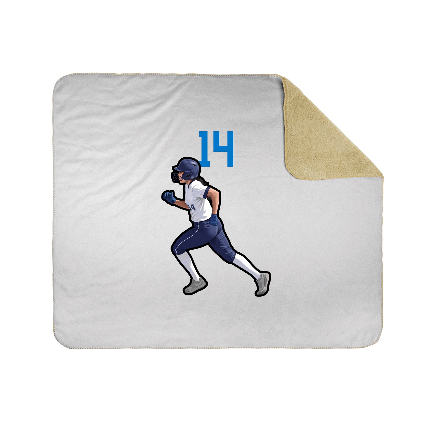 Throw Blanket — Number Top in White