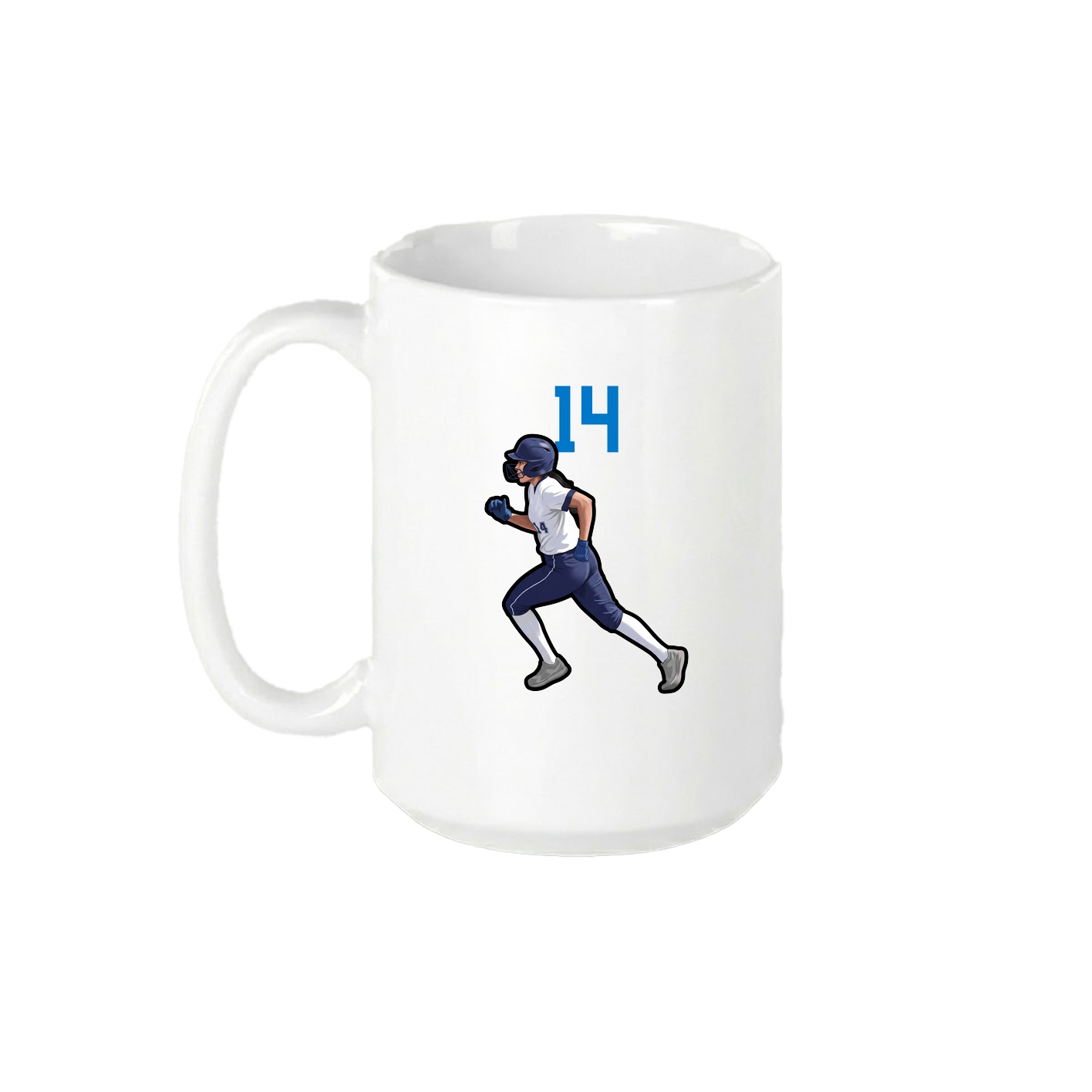 15oz Coffee Mug — Number Top in White