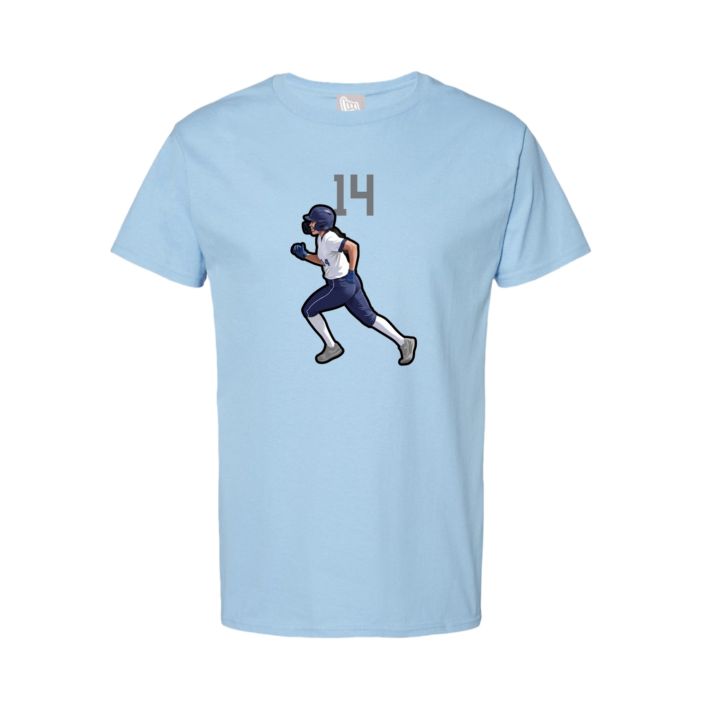 Tee — Number Top in Light Blue