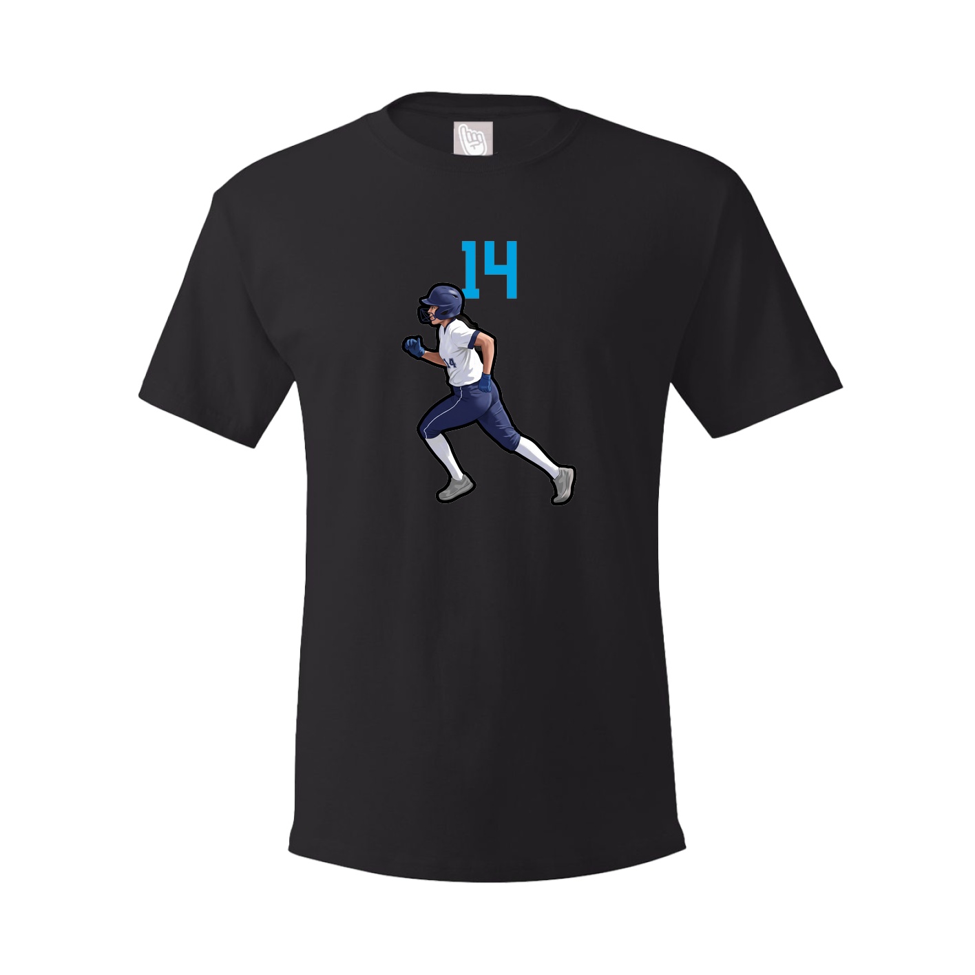 Youth Tee — Number Top in Black