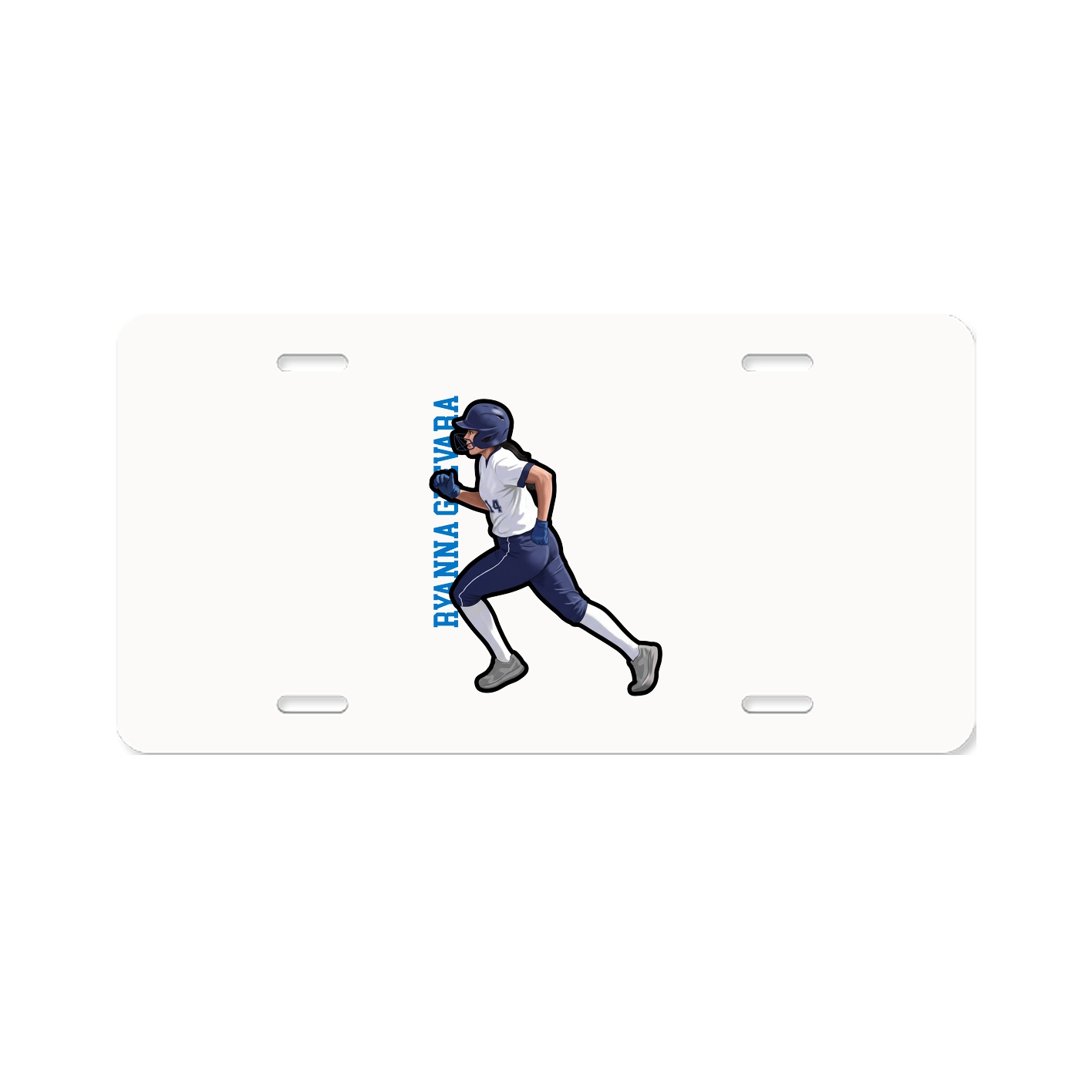 License Plate — Name Vertical in Classic