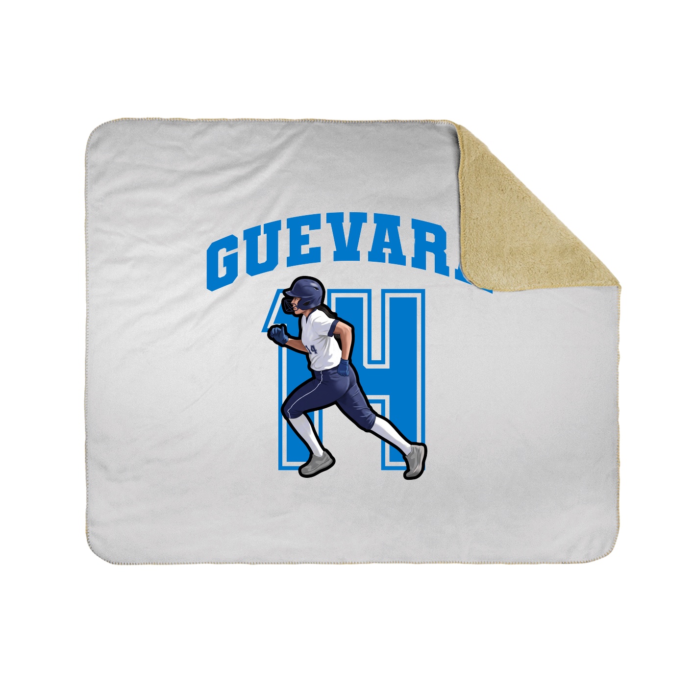 Throw Blanket — Number in White