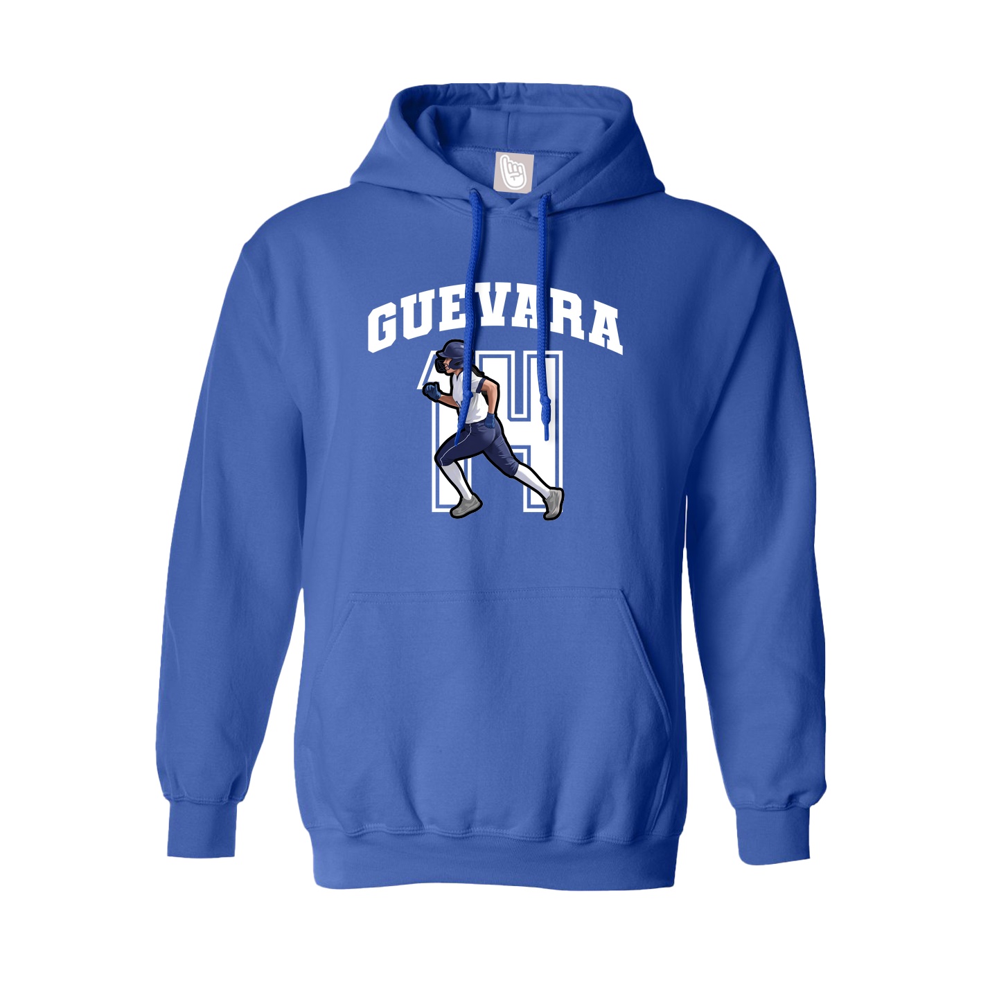 Hoodie — Number in Royal