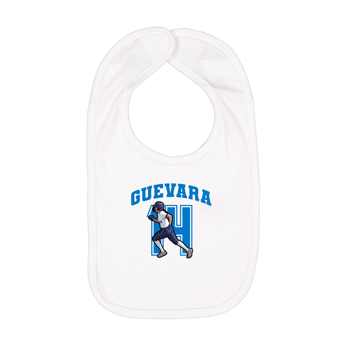 Infant Bib — Number in White