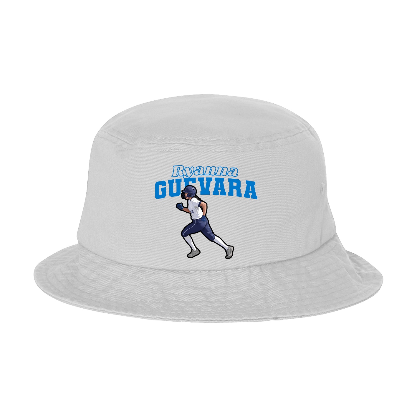 Bucket Cap — Name Arch in White
