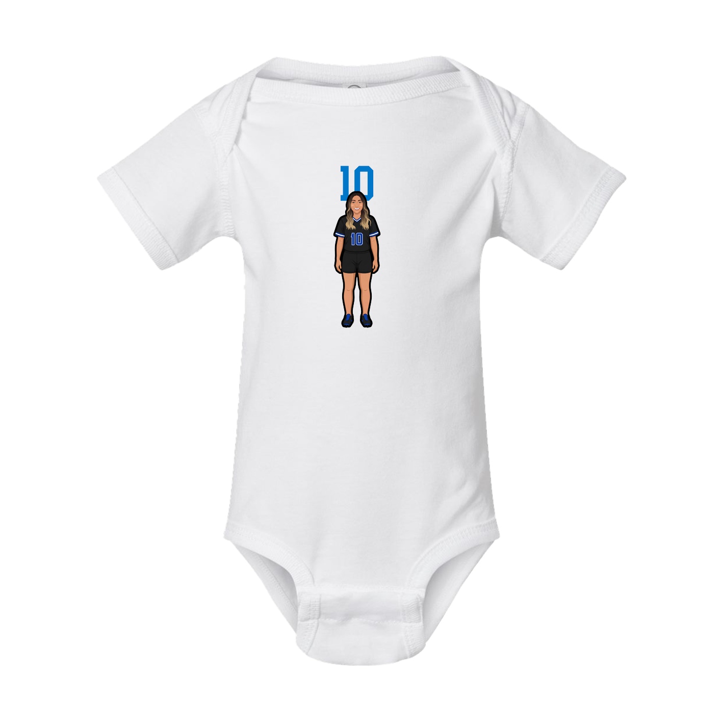 Baby Onesie — Number Top in White