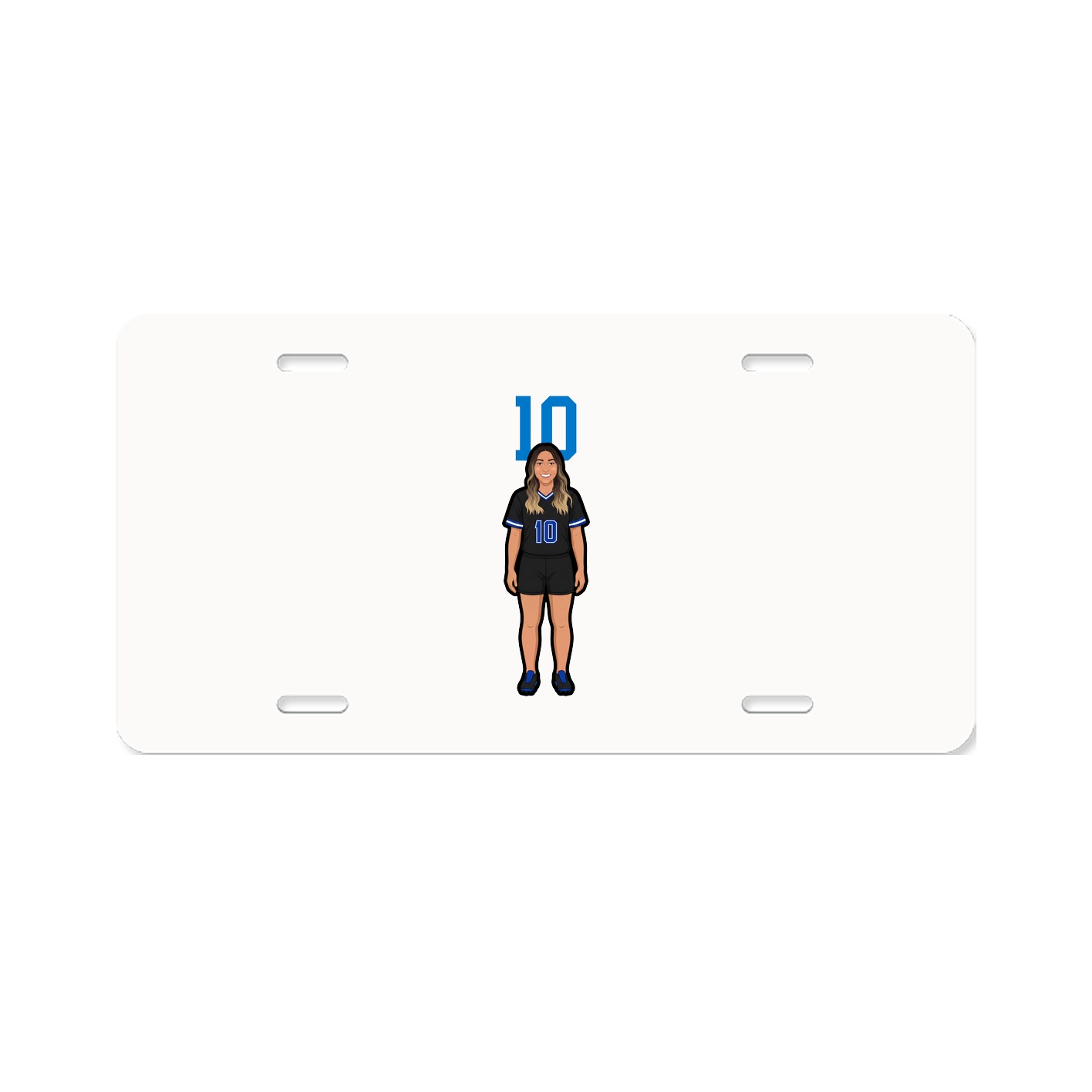 License Plate — Number Top in Classic