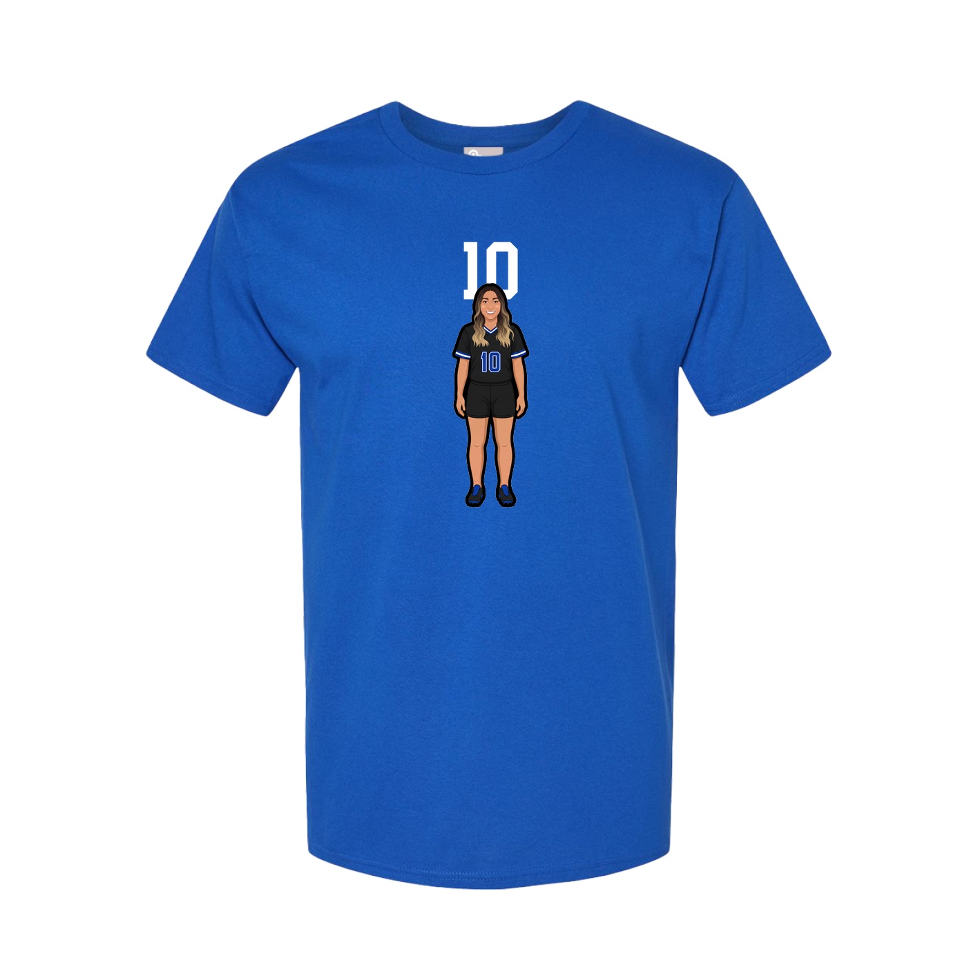 Youth Tee — Number Top in Royal