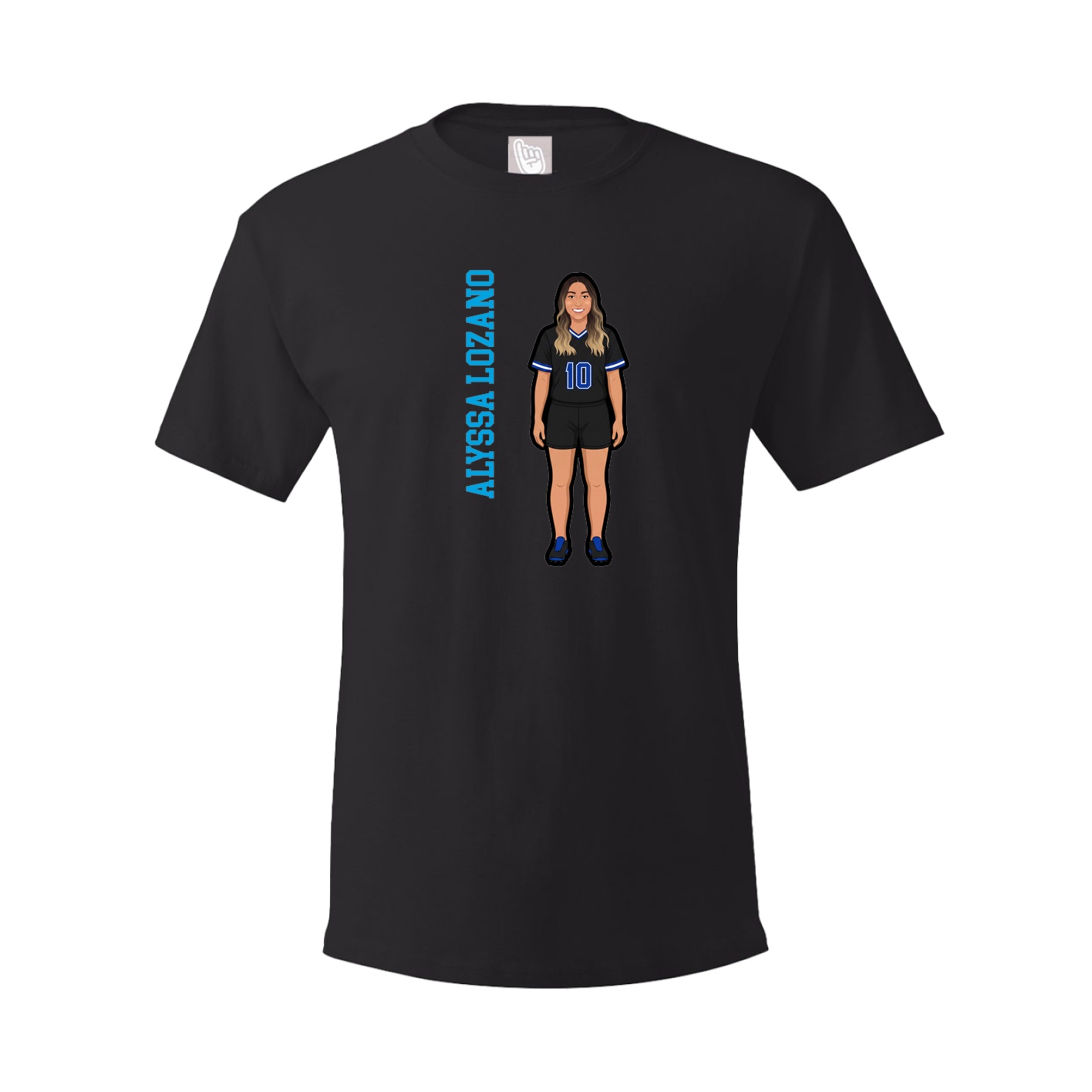 Youth Tee — Name Vertical in Black