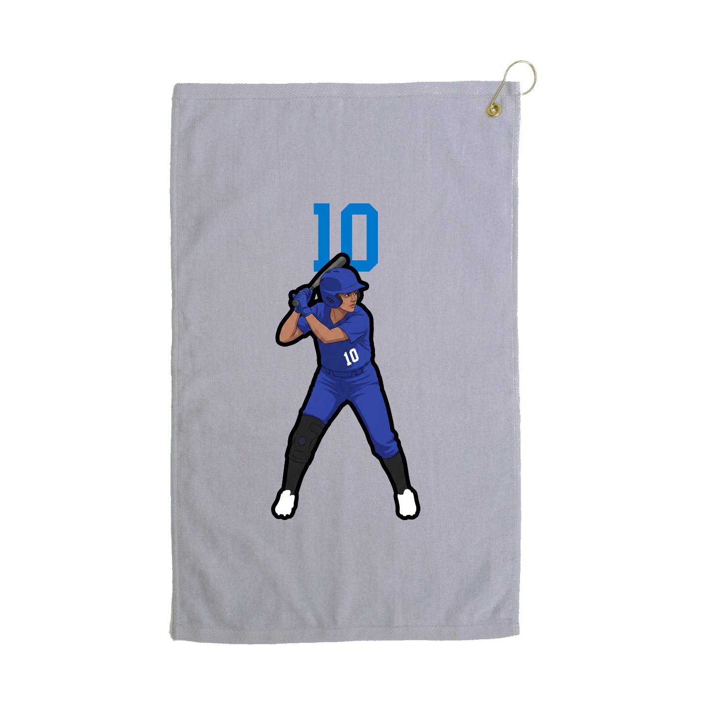 Golf Towel — Number Top in Grey