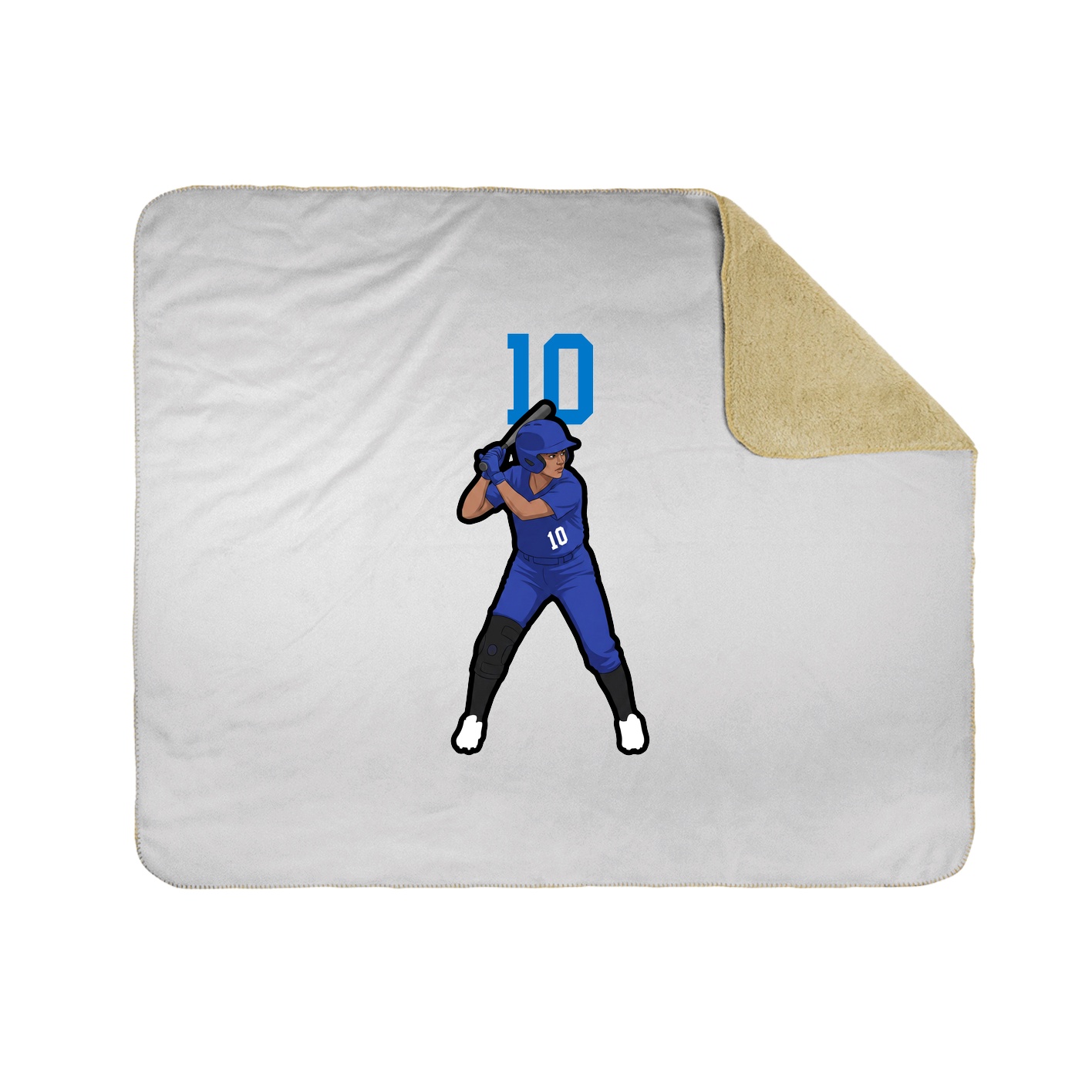 Throw Blanket — Number Top in White
