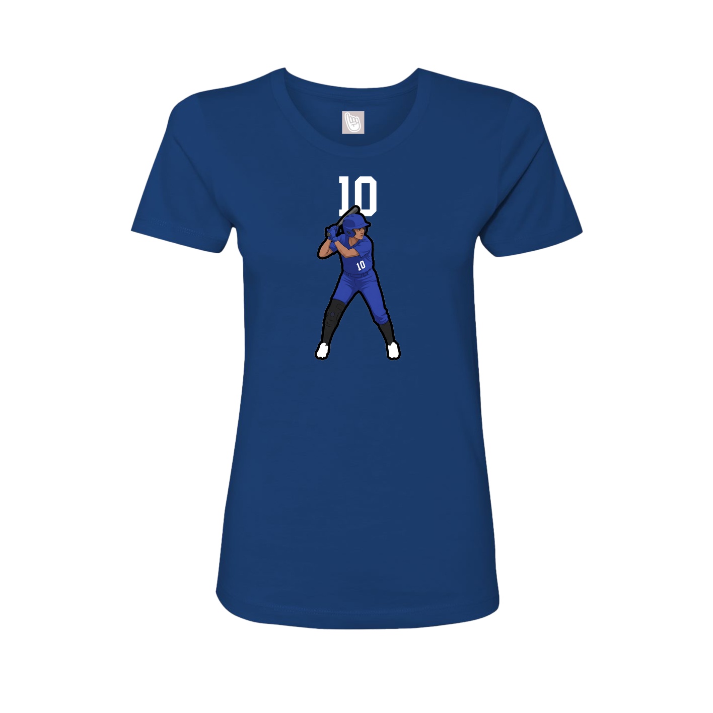 Womens Tee — Number Top in Royal