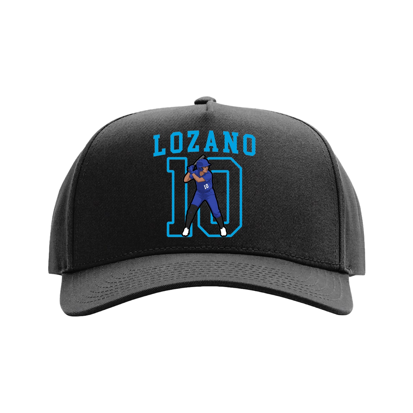 Full Fabric Five-Panel Champ Cap — Shirsey in Black