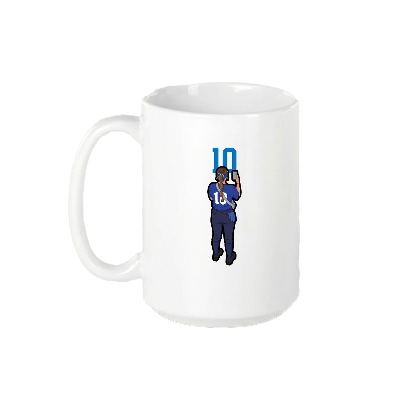 15oz Coffee Mug — Number Top in White