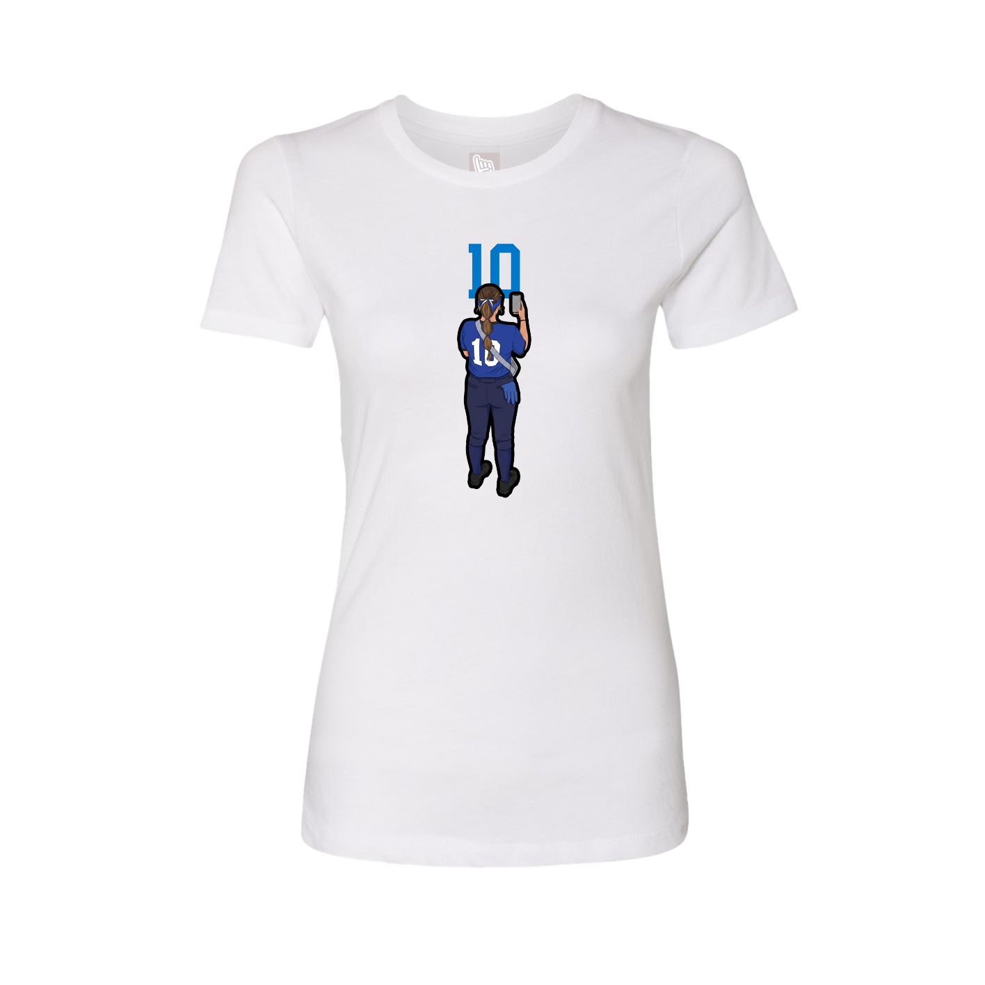 Womens Tee — Number Top in White