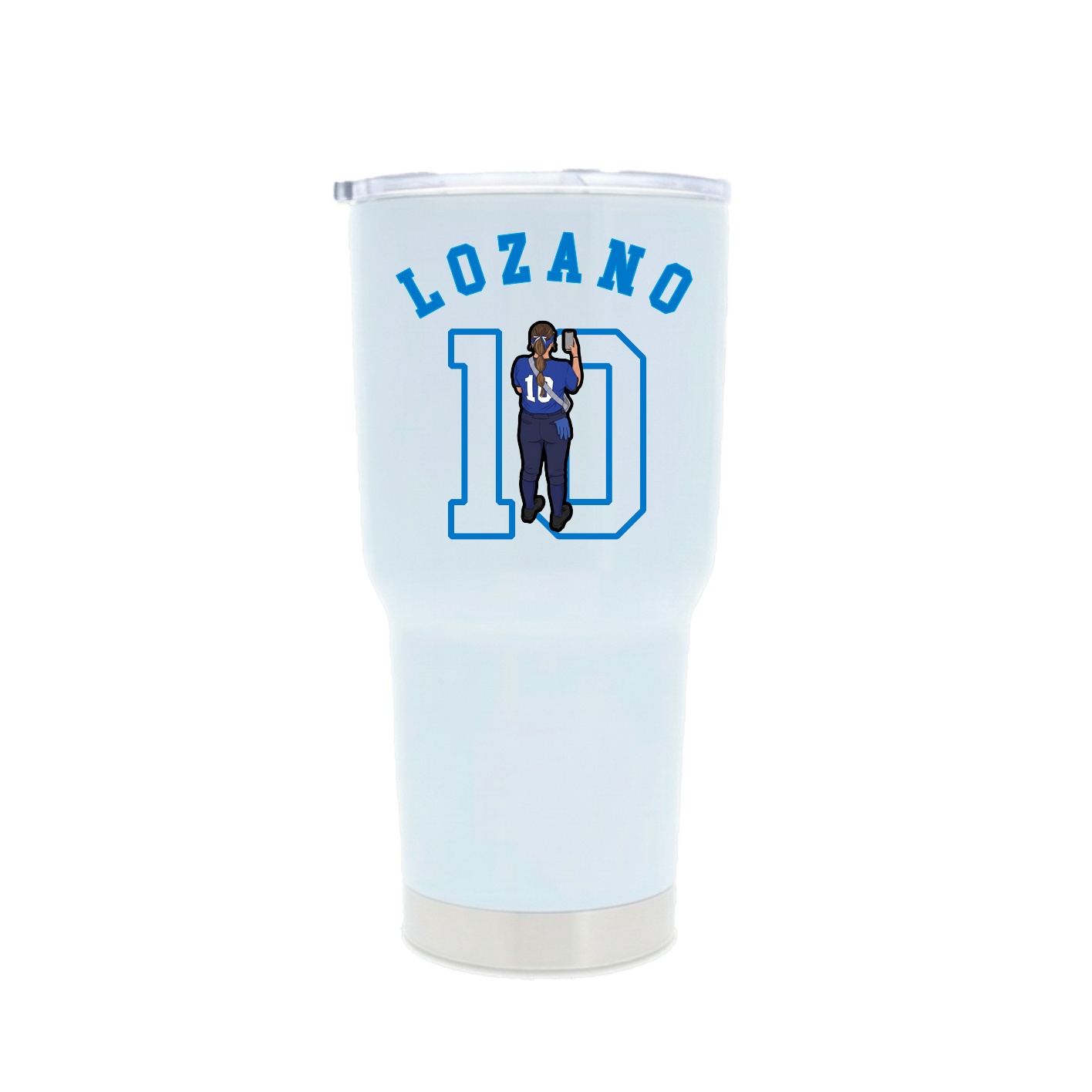 30oz Stainless Steel Tumbler — Shirsey Arch in White