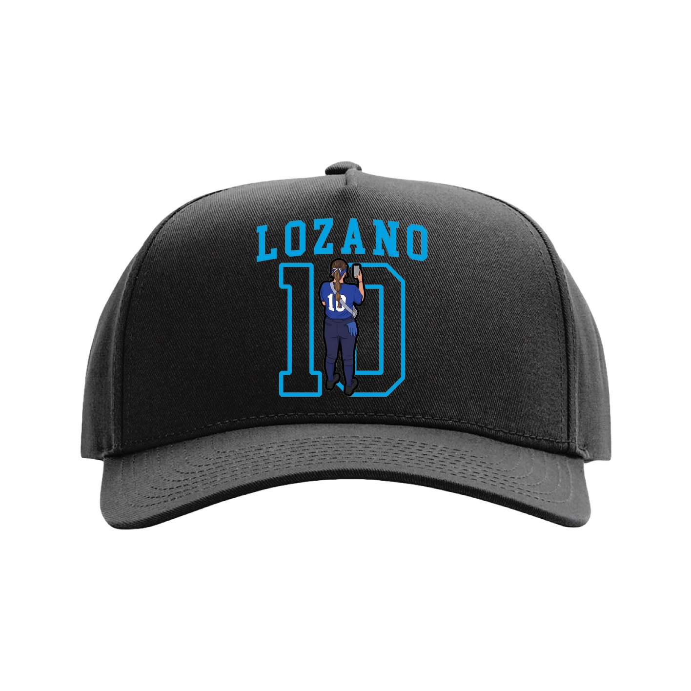 Full Fabric Five-Panel Champ Cap — Shirsey in Black
