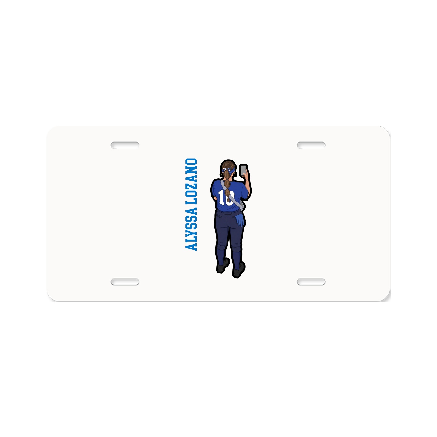 License Plate — Name Vertical in Classic