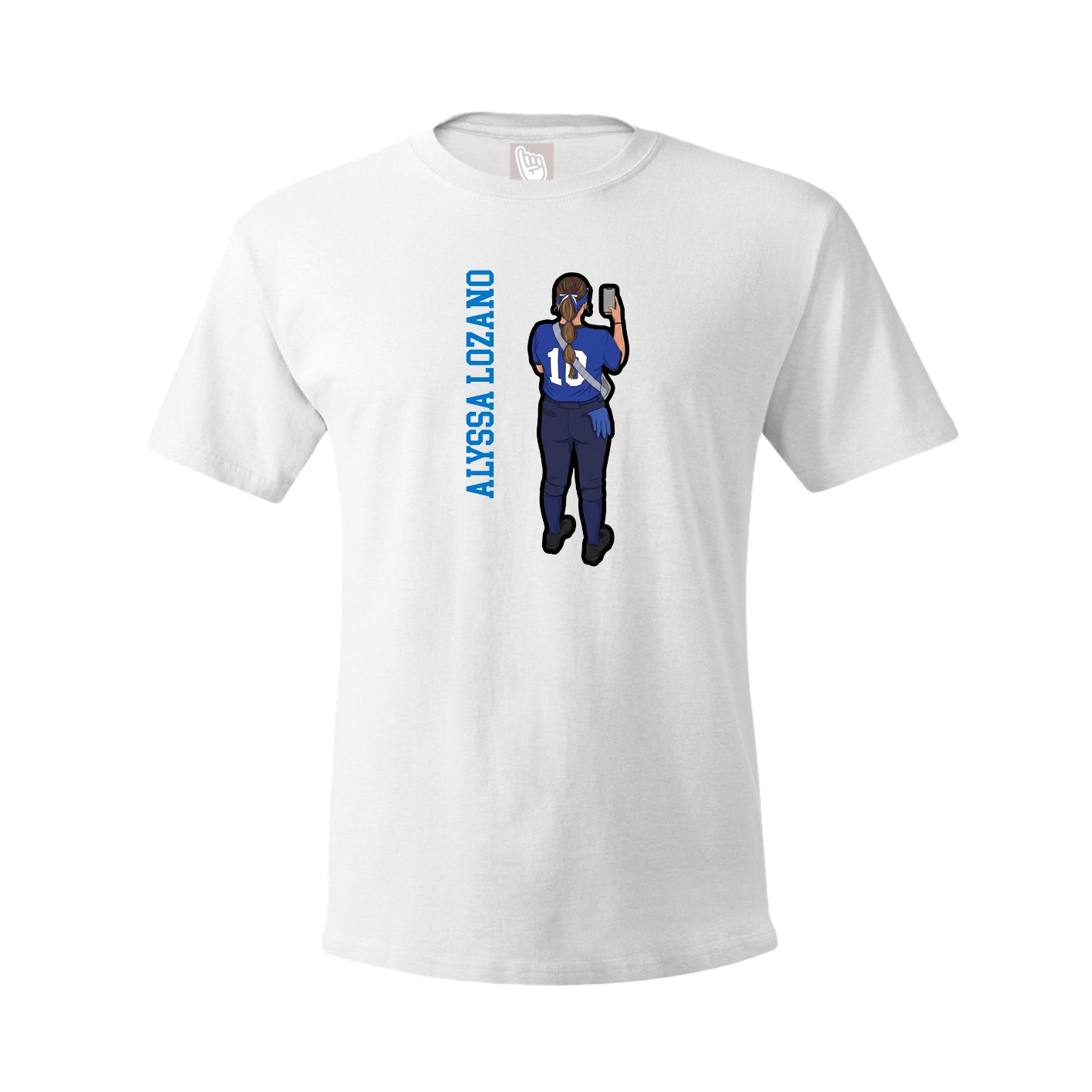 Tee — Name Vertical in White