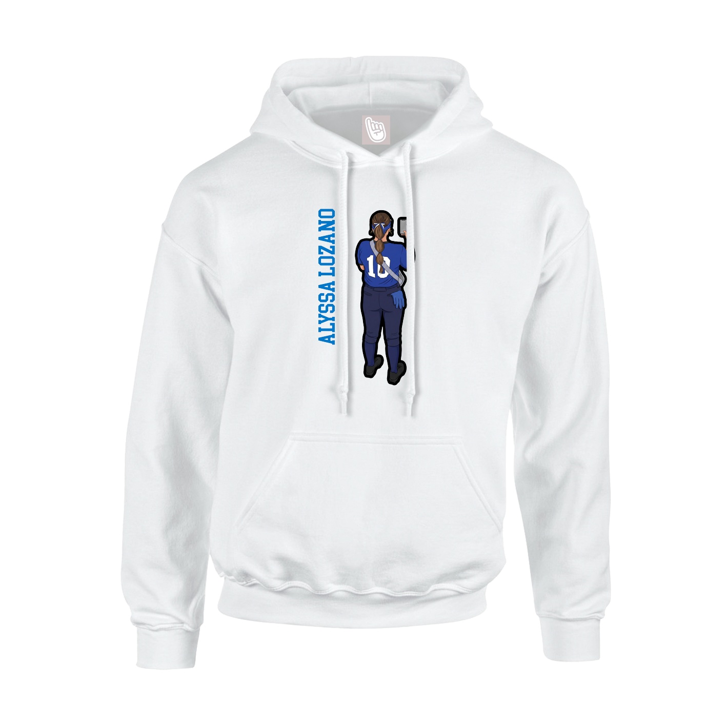 Hoodie — Name Vertical in White