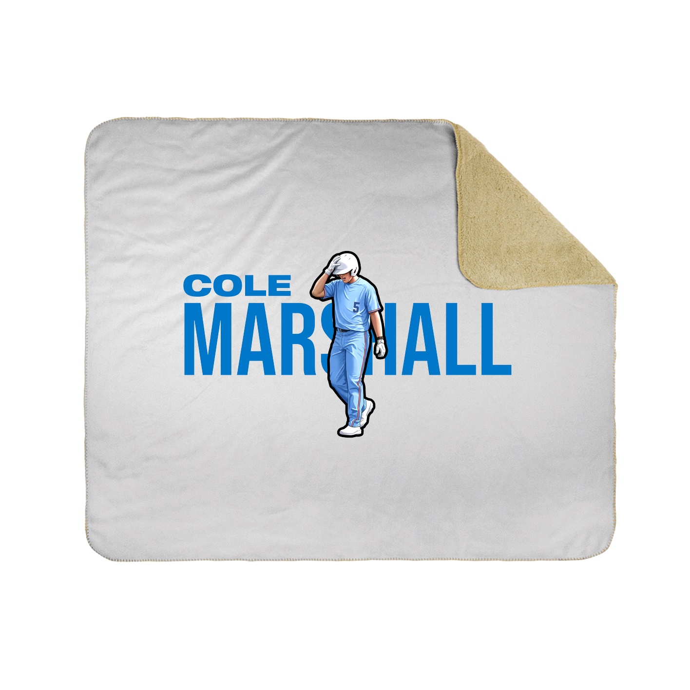 Throw Blanket — Player Name in White