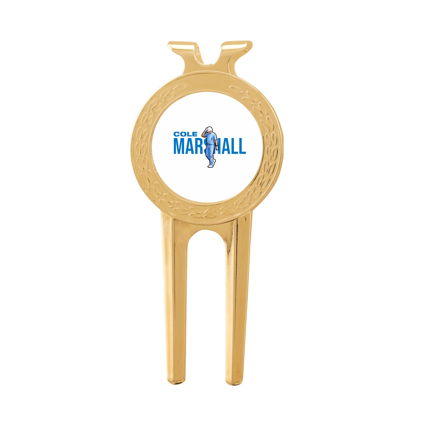 Divot Tool with Ball Marker — Player Name in Classic