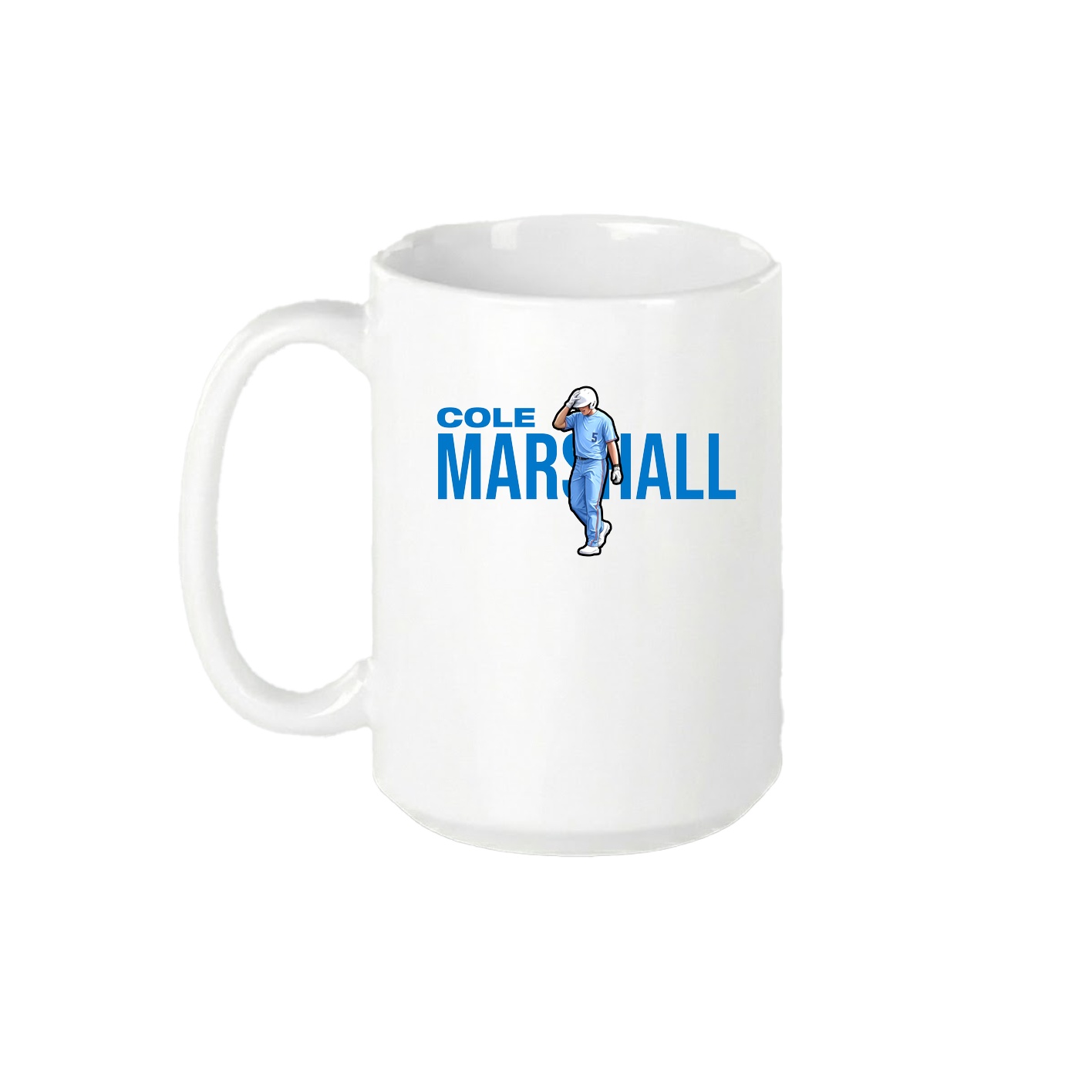 15oz Coffee Mug — Player Name in White
