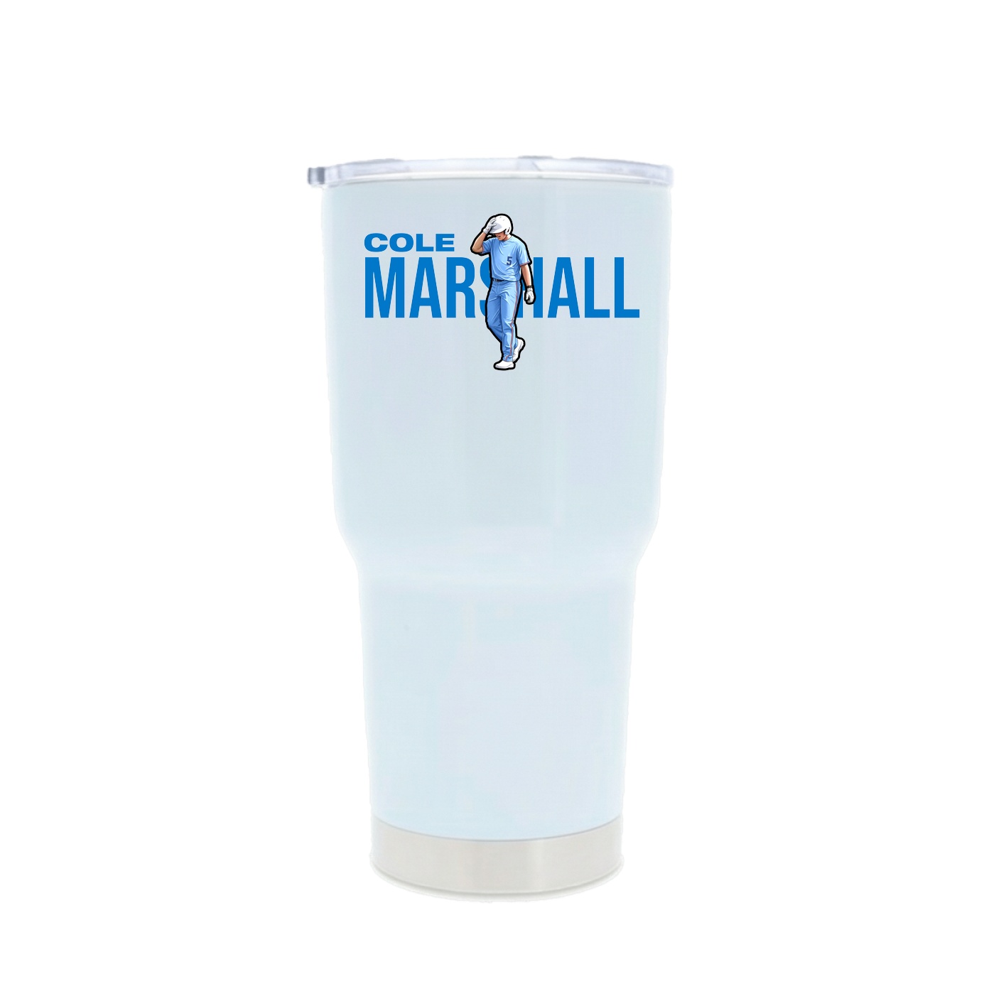 30oz Stainless Steel Tumbler — Player Name in White