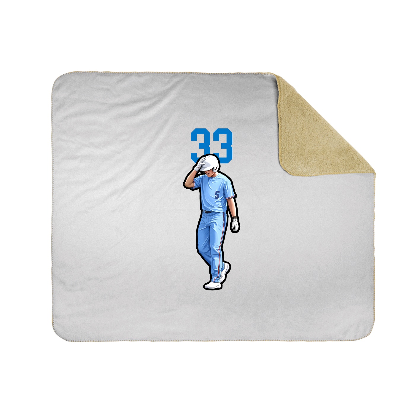 Throw Blanket — Number Top in White
