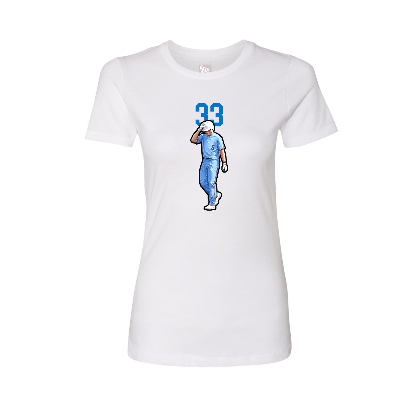 Fitted Women's Tee — Number Top in White