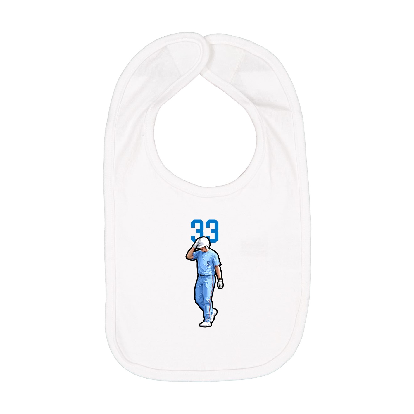 Infant Bib — Number Top in White