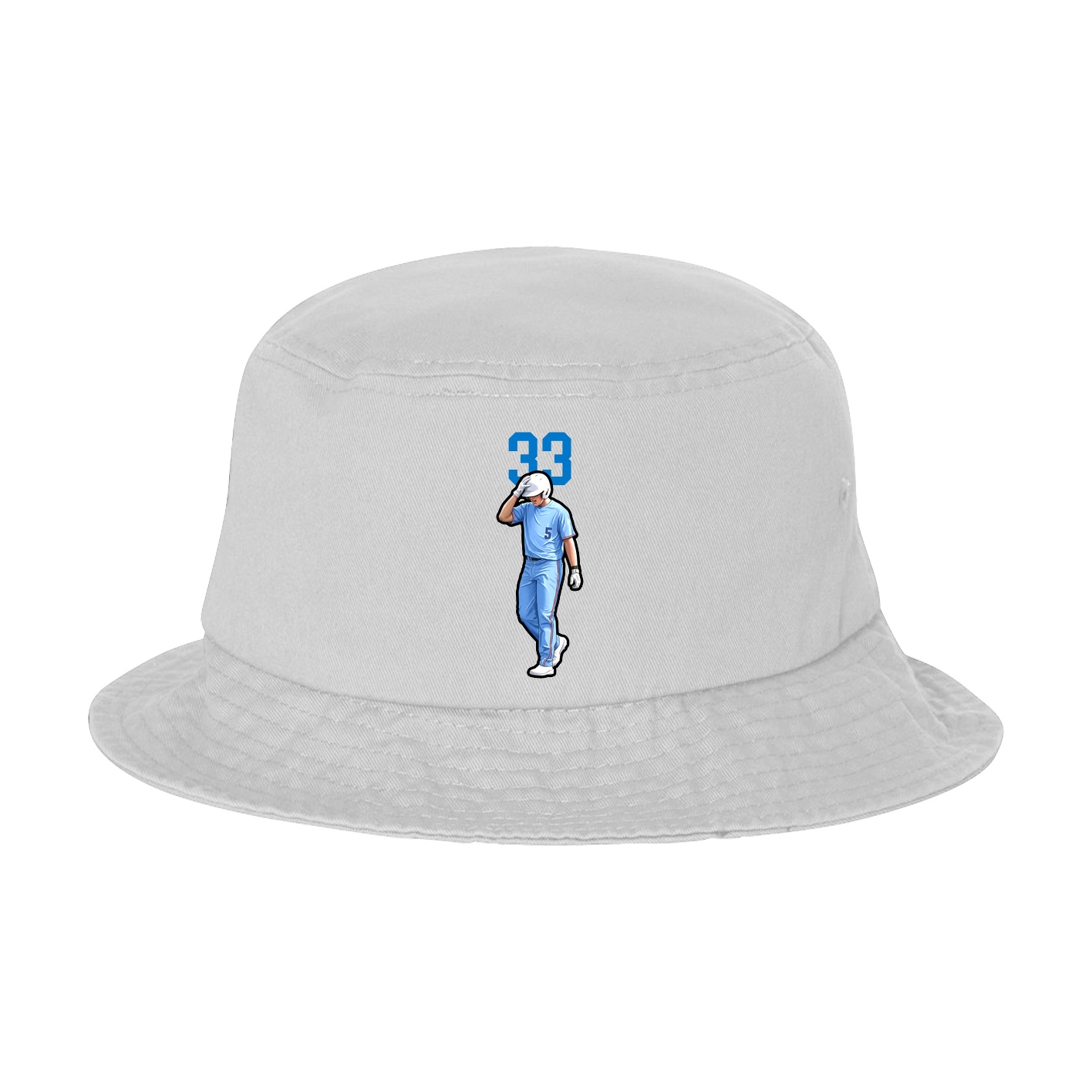 Bucket Cap — Number Top in White