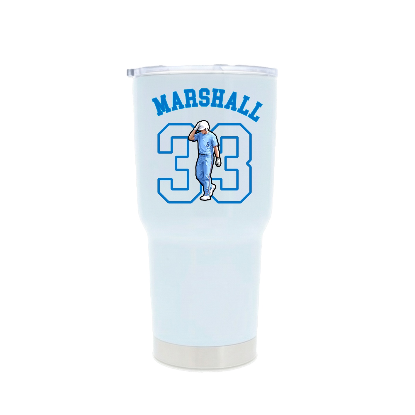30oz Stainless Steel Tumbler — Shirsey Arch in White