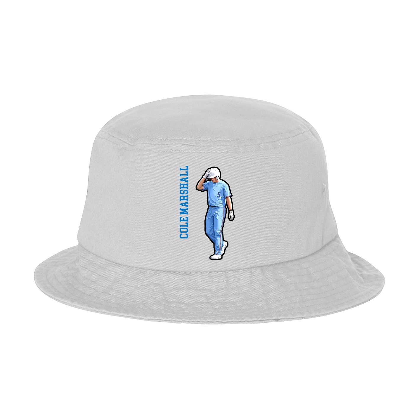 Bucket Cap — Name Vertical in White