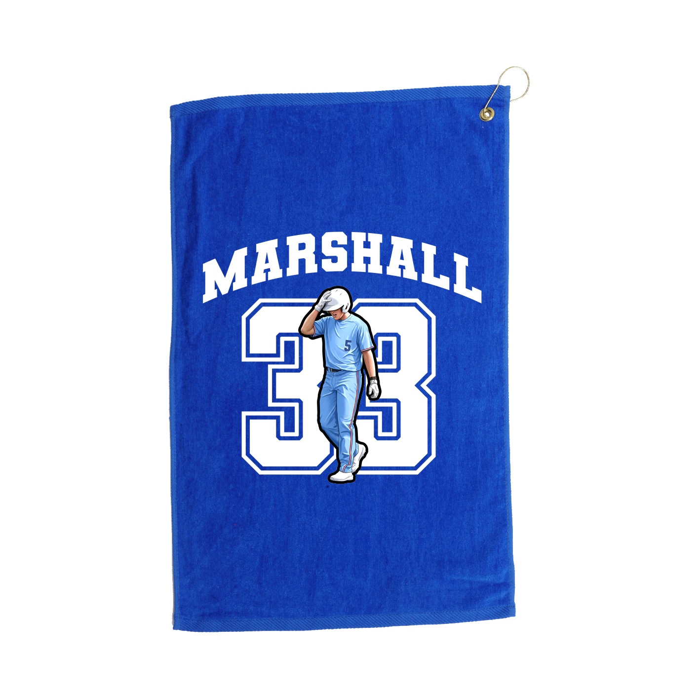 Golf Towel — Number in Royal