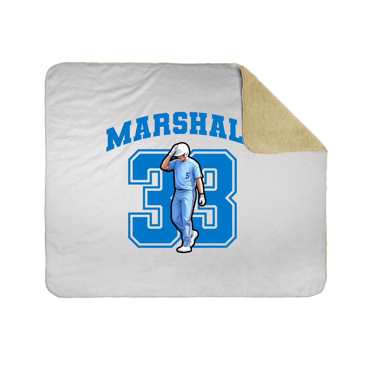 Throw Blanket — Number in White