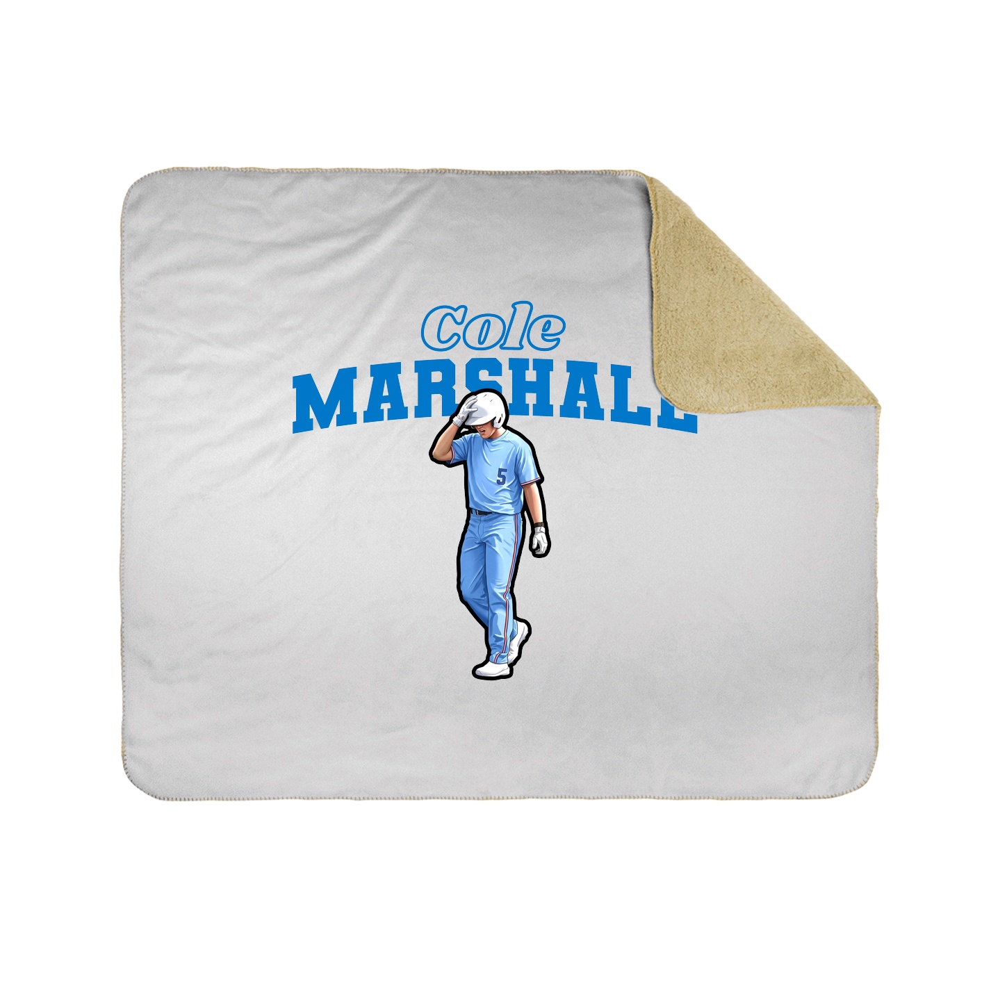Throw Blanket — Name Arch in White