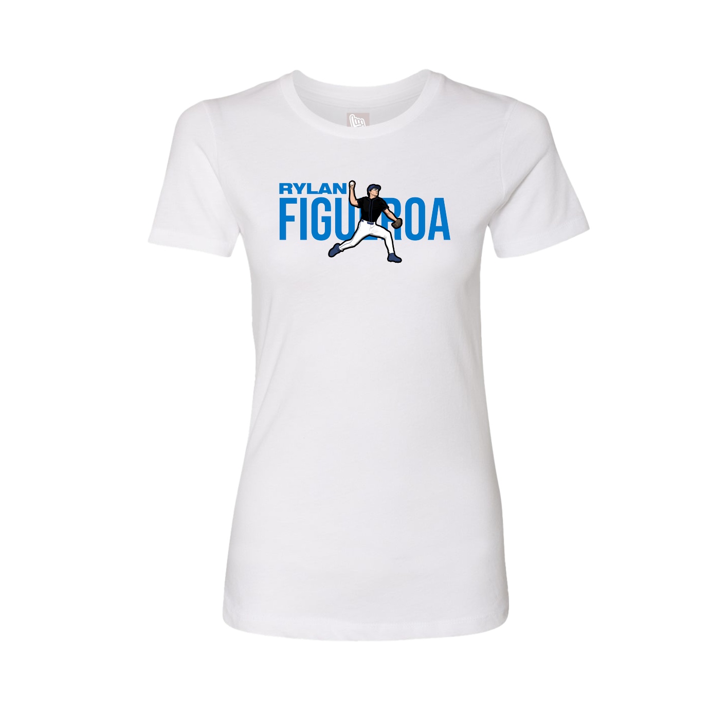 Fitted Women's Tee — Player Name in White