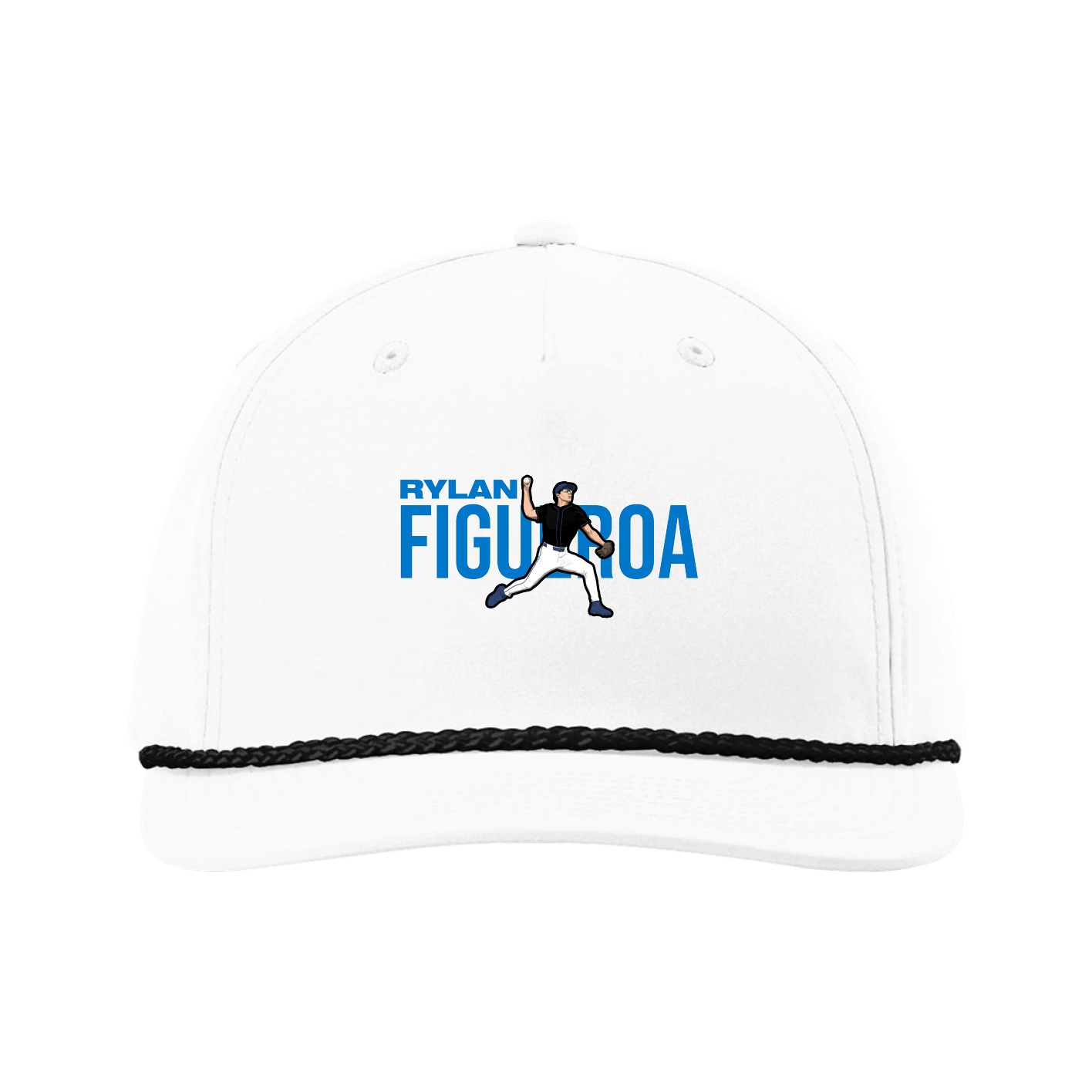 Five-Panel Classic Rope Cap — Player Name in White