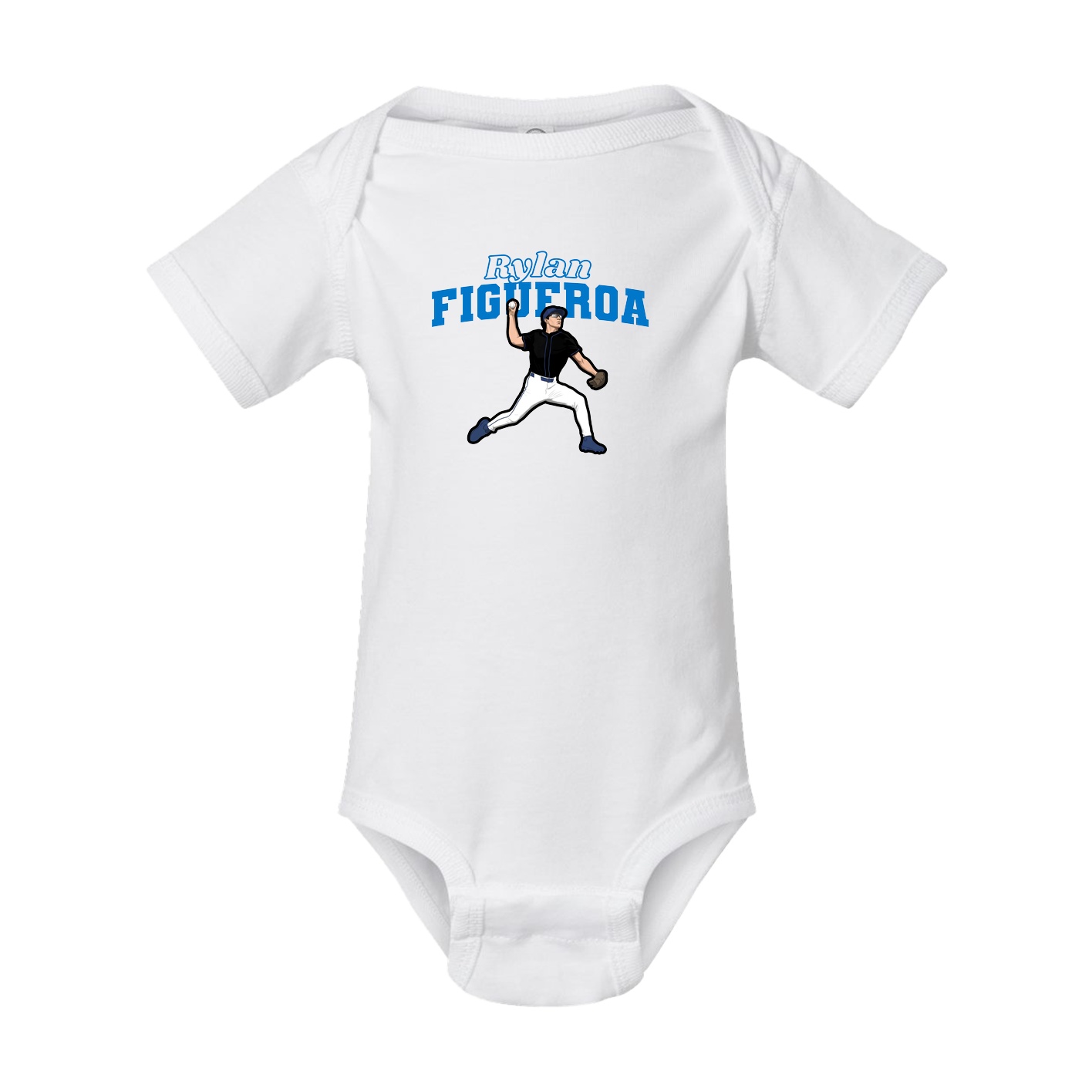 Baby Onesie — Name Arch in White