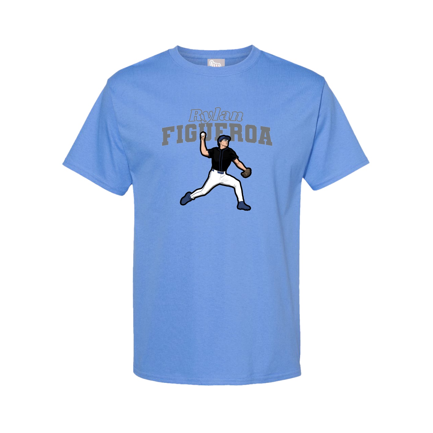 Tee — Name Arch in Powder Blue