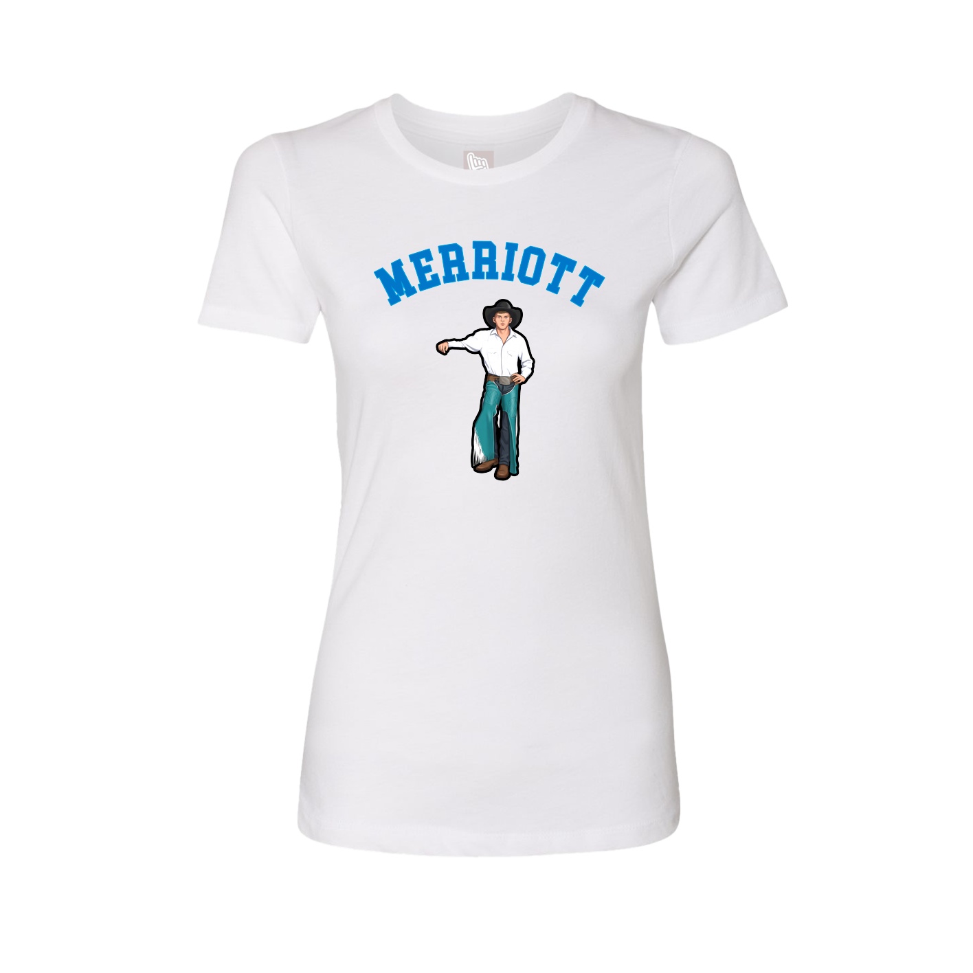 Fitted Women's Tee — Shirsey Arch in White