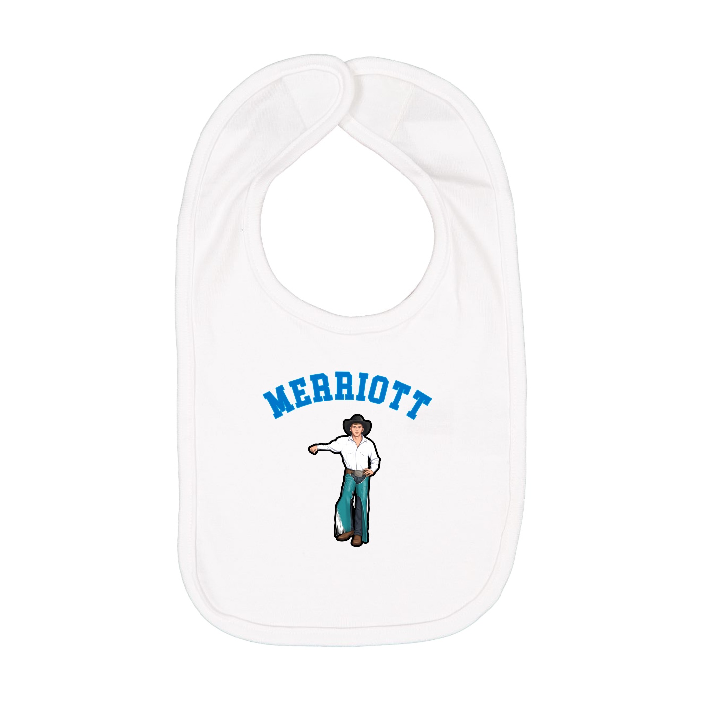 Infant Bib — Shirsey Arch in White